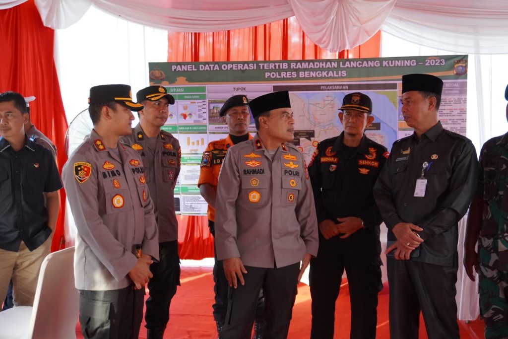 Wakapolda Riau Beri Apresiasi Kapolres Bengkalis Dalam Pelaksanaan TugasTerkait Pengamanan Operasi Tertib Ramadhan 1444H dan 2023M